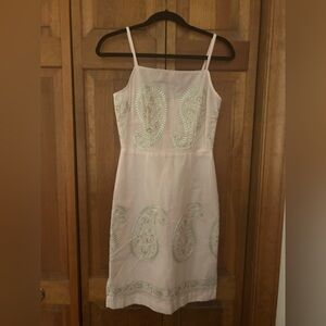 Tocca Women’s Sz 2 Pink Boho Girly Feminine Paisley Embroidered Dress - NWT